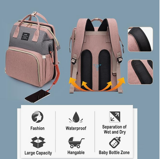All-In-One Convertible Diaper Bag Backpack