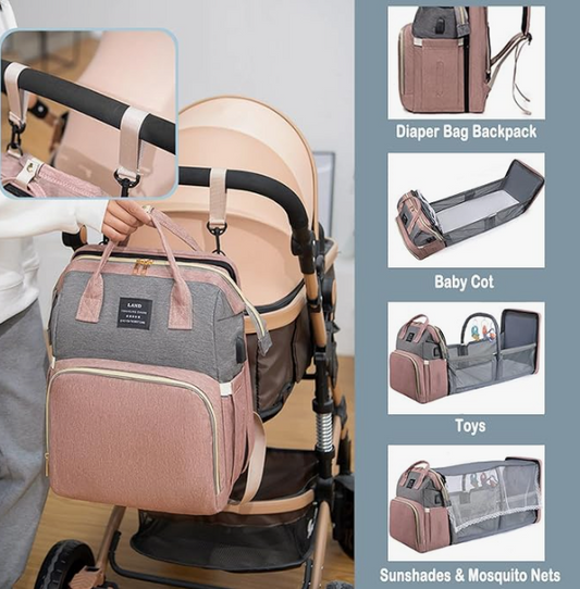 All-In-One Convertible Diaper Bag Backpack